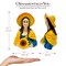 Mona Lisa The Sunflower Guardian Art Sculpture Figurine, 7" Spring Garden Statue and Leonardo Da Vinci Mix